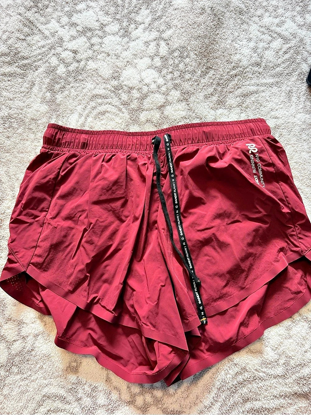 Bandit Athletic Shorts in Burgundy Size Medium